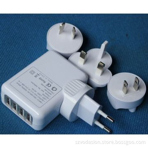 6 Ports 5V/6A Compact USB Wall Charger for iPhone, Samsung, HTC